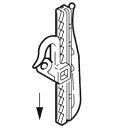 カーテンレール TOSO ローレット木目25 部品 リターンアジャスタフック（75mm用）