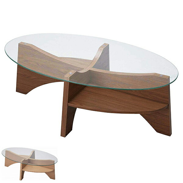 オーバルガラステーブル （ センターテーブル リビングテーブル ローテーブル コーヒーテー…...:interior-palette:10005872