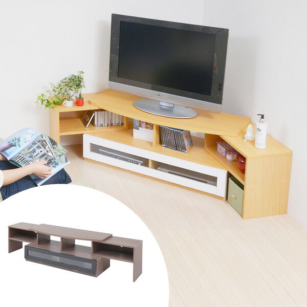 テレビ台　伸縮式　ローボード　ワイド伸縮タイプ　フラップ扉　幅109〜186cm （ 送料…...:interior-palette:10016613