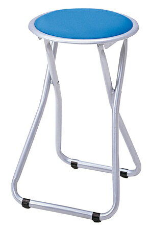 折りたたみスツール　ロック機能付き　ブルー（ パイプ椅子 折り畳み 椅子 イス チェア ）シンプルな折りたたみ椅子パイプ椅子 折り畳み 椅子 イス チェア