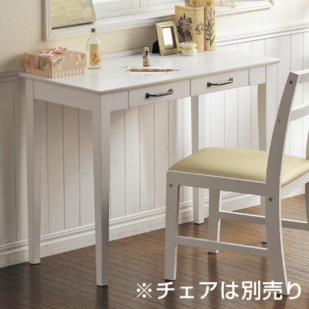 アンティーク調 テーブル ミニヨン|送料無料 デスク ホワイト 木製 机