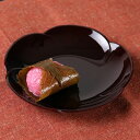 銘々皿 梅型 溜 深型 漆器 和菓子 皿 食器 日本製 ( プレート 和食器 菓子皿 和風 山中塗 プラスチック 梅 花 )【39ショップ】