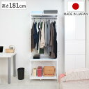 ハンガーラック 伸縮 高さ181cm スチール製 キャスター付き ( 送料無料 洋服掛け ハンガー掛け パイプハンガー 衣類収納 ワードローブ 収納棚 )【39ショップ】