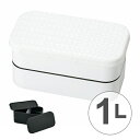 お弁当箱 2段 HAKOYA あじろ長角二段弁当 L 1000ml モノトーン ( 送料無料 ランチボックス 和柄 和風 弁当箱 食洗機対応 日本製 二段 女性 男性 大容量 ) 【5000円以上送料無料】
