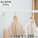 つっぱり棒 超強力伸縮ポール LL 取り付け幅 164.5~280cm ホワイト 突っ張り棒 ( つっぱり 突っぱり 突っぱり棒 突っ張り棒 突っ張り 棒 強力 頑丈 つっぱりポール ポール 突っ張りポール )【39ショップ】