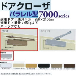 日本ドアチェック製造 ニュースター ドアクローザ パラレル型 ストップなし P-7003 シルバー