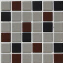 DIYタイル モザイクタイルシート 目地付 パフュームラインベーシックミックス PF-107/25 ふしぎなシール 15x15cmシート