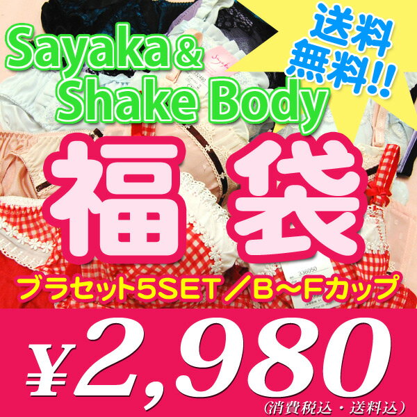 [Sayaka・ShakeBody]超得☆ブラセット福袋[5点セット]BCDEFカップ【セール・特価】【格安・激安】【マラソン1207P10】