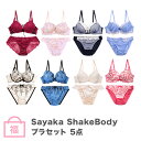 [Sayaka・ShakeBody]超得☆ブラセット福袋[5点セット]（ブラ＆ショーツ×5組パック）BCDEFカップ≪ポイント10倍≫≪送料無料≫数量限定！9,975円分も必ず入る♪