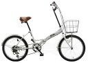 自転車 折りたたみ自転車 20インチ カゴ標準付き【送料無料】 シマノ製6段ギア メンズ レディース 通勤 通学 街乗り PL保険付【一年安心保障】
