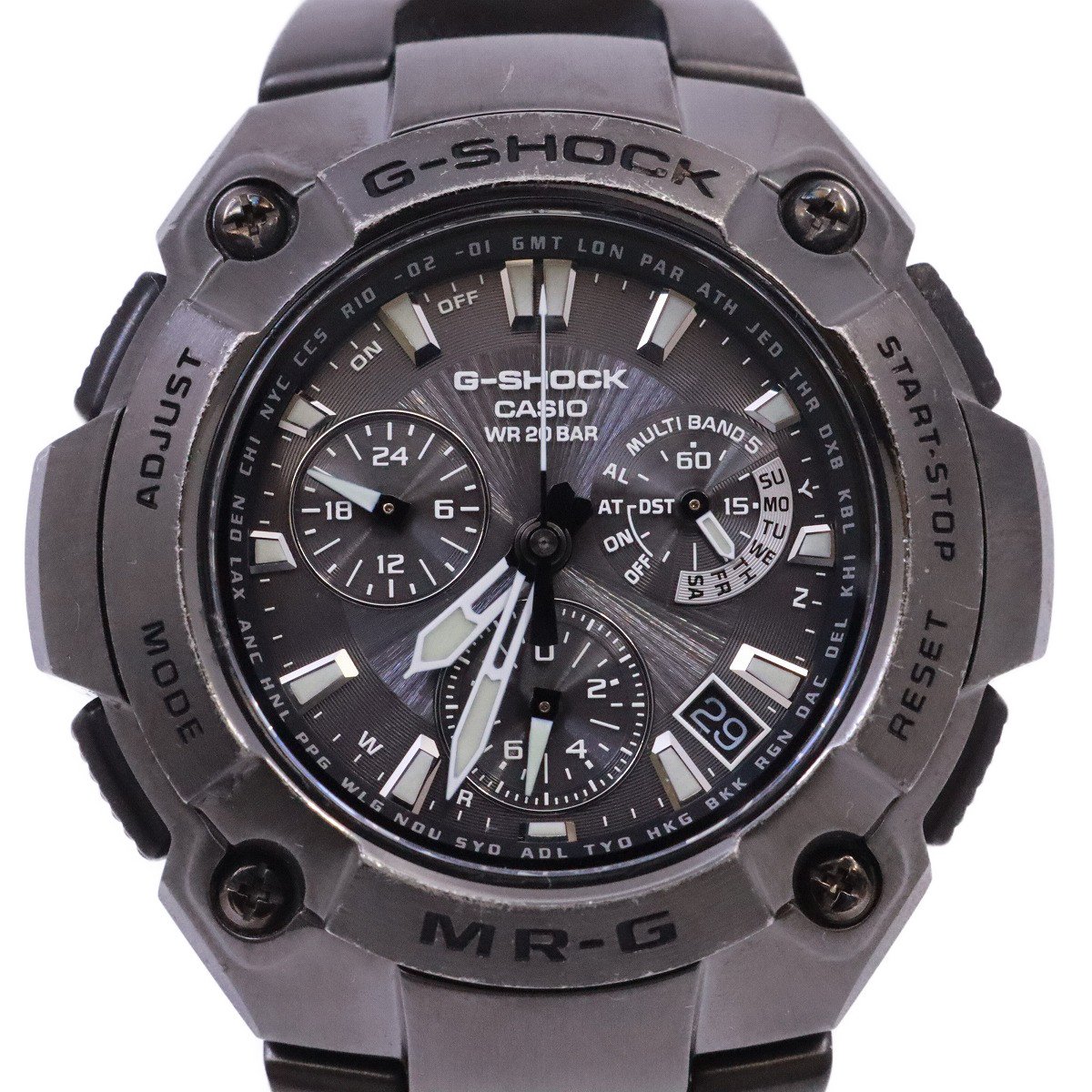 【中古】カシオ G-SHOCK MR-G ソーラー電波 メンズ 腕時計 ブラック チタン アナログモデル MRG-7500BJ-1AJF【いおき質店】