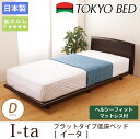 東京ベッド パネル型ベッド イータ ヘルシーフィットボンネルマットレス付 ダブル 脚付 天然木 超低床ベッド TOKYOBED 日本製 ローベッド フラットタイプ ボンネルコイルマットレスセット ダブルベッド