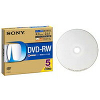 データ用DVD-RWディスク 白色プリンタブル 2倍速対応 5枚パック 5ミリケース　ソニー 5DMW47HPS 【10Aug12P】