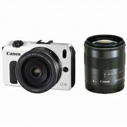 EOS M・ダブルレンズキット ホワイト キヤノン 6611B014 【10Aug12P】5000円以上で送料無料！ ポイント5倍