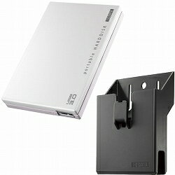 テレビにつなげてハイビジョン番組を録画！テレビの背面に簡単にスッキリ収納！ IO DATA　HDPC-UT500W【テレビ用ポータブルハードディスク取り付けキット】 【10Aug12P】