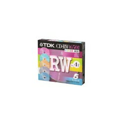 CD-RW 650MB 1〜4x対応 カラーミックス5枚 5mmケース TDK CD-RW74X5CCS 【10Aug12P】