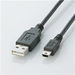 USB2.0ケーブル A-miniBタイプ/1.0m ブラック エレコム U2C-M10BK 【09Jul12P】