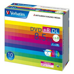 DVD+R DL 8.5GB PCデータ用 8倍速対応 10枚スリムケース入り ワイド印刷可能　三菱化学メディア DTR85HP10V1 【10Aug12P】