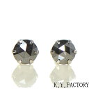 ブラック ダイヤモンド ピアス プラチナ900YK-BG025CI28 レディース メンズ ゴールド ギフト 一粒 シンプル Pt900 4月誕生石 ローズカット