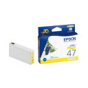 (まとめ) エプソン EPSON インクカートリッジ イエロー ICY47 1個 【×4セット】 送料込!