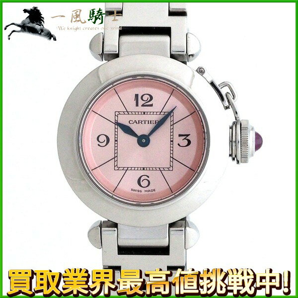 193981【Cartier】【カルティエ】ミスパシャ　W3140008　ピンク文字盤　SS　QZ