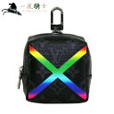 361941【未使用】【LOUIS VUITTON】【ルイ・ヴィトン】ビジューサック スクエアポーチ シャイニーモノグラム レインボー MP2467