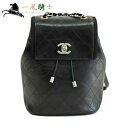 377647【未使用】【CHANEL】【シャネル】バックパック 2018年春夏コレクション マトラッセ カーフ ブラックchanel リュック・サック チェーンショルダー