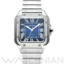 【最大2万円割引クーポン&全品ポイント2倍 ~11/27am1:59まで】【中古】 カルティエ CARTIER サントス ドゥ カルティエ MM W4SA0006 ブルー ユニセックス 腕時計
