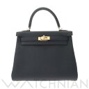 【最大30,000円OFFクーポン配布中 12/1 0:00~12/5 09:59】【未使用品】 エルメス HERMES ケリー 25 内縫い 2WAY 黒/ゴールド金具 トゴ レディース ハンドバッグ