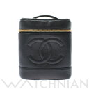【12/4 20時から★全品ポイント2倍&先着順!!最大5万円OFFクーポン】【中古】 シャネル CHANEL バニティ 黒/ゴールド金具 A01998 キャビアスキン レディース ハンドバッグ