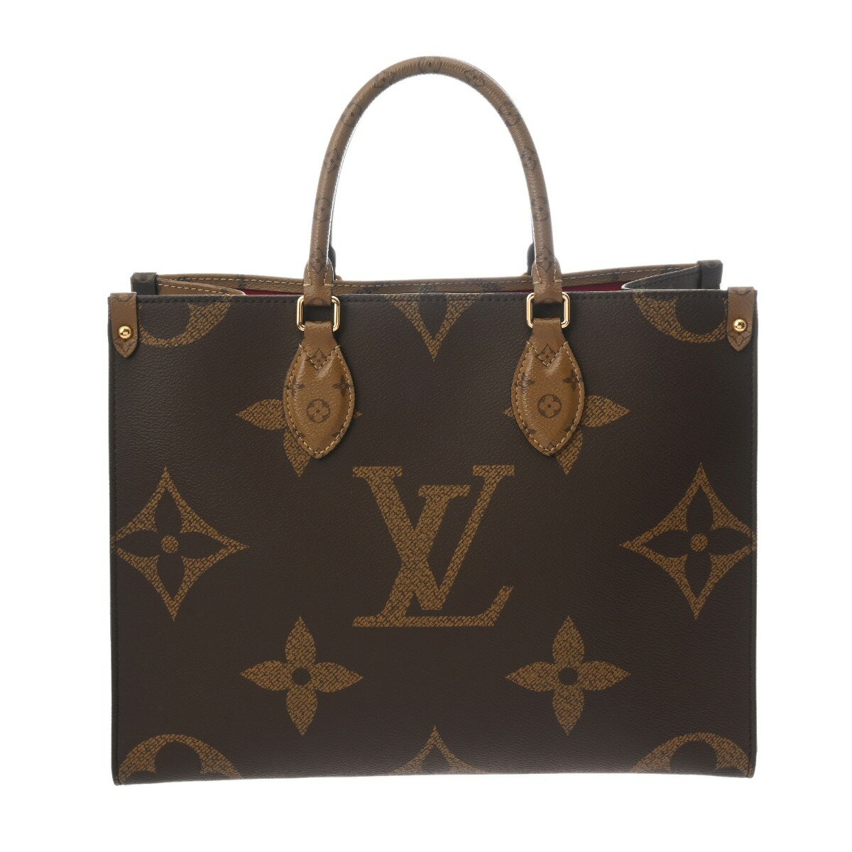 【〜12/11 最大3万円クーポン】ルイ ヴィトン LOUIS VUITTON モノグラムジャイアントリバース オンザゴー MM 新型 ブラウン M45321 モノグラムキャンバス ユニセックス トートバッグ ヴィトンバッグ バック ブランド 【ローン48回払い無金利】【中古】