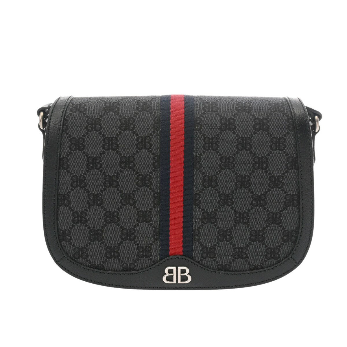 グッチ GUCCI バレンシアガ ザ ハッカープロジェクト ブラック 670322 キャンバス/レザー ユニセックス ショルダーバッグ グッチ ショルダーバッグ バック ブランド 【ローン48回払い無金利】【中古】