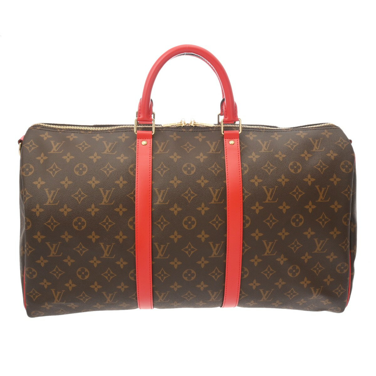 【〜9/26 最大4万円クーポン】ルイ ヴィトン LOUIS VUITTON モノグラム キーポル バンドリエール 50 2WAY ポピーレッド M44740 モノグラムキャンバス ユニセックス ボストンバッグ ヴィトンバッグ バック ブランド 【ローン36回払い無金利】【中古】