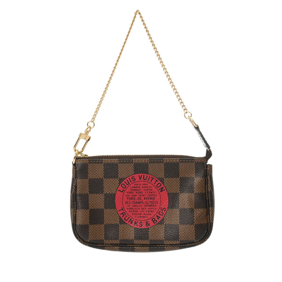 【〜12/11 最大3万円クーポン】ルイ ヴィトン LOUIS VUITTON ダミエ ミニポシェットアクセソワール T&B ブラウン N58011 ダミエキャンバス レディース アクセサリーポーチ ルイ ヴィトン 【ローン48回払い無金利】【中古】