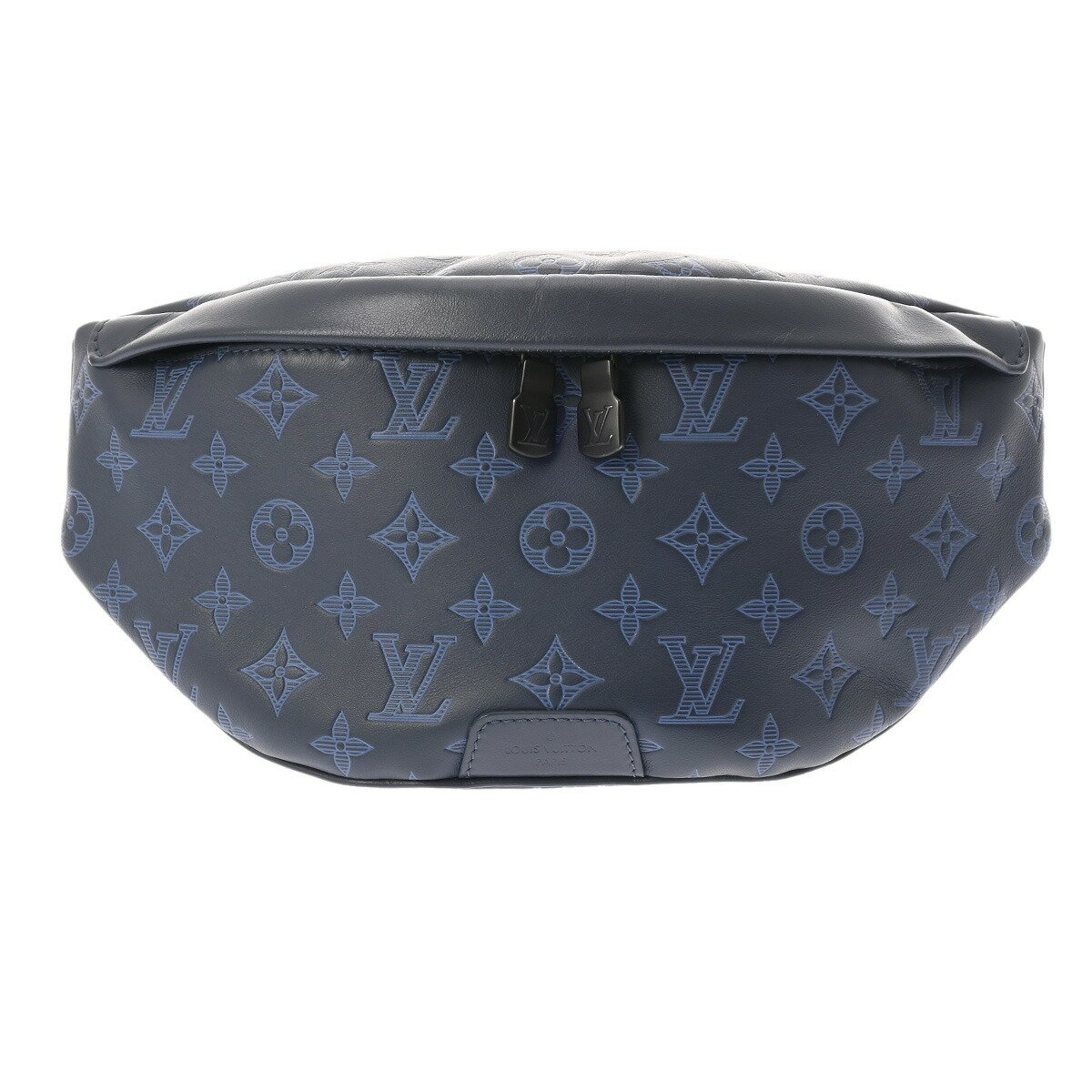 【〜9/26 最大4万円クーポン】ルイ ヴィトン LOUIS VUITTON モノグラムシャドウ ディスカバリー バムバッグ PM ネイビー M45729 カーフレザー メンズ ボディバッグ ヴィトンバッグ バック ブランド 【ローン36回払い無金利】【中古】