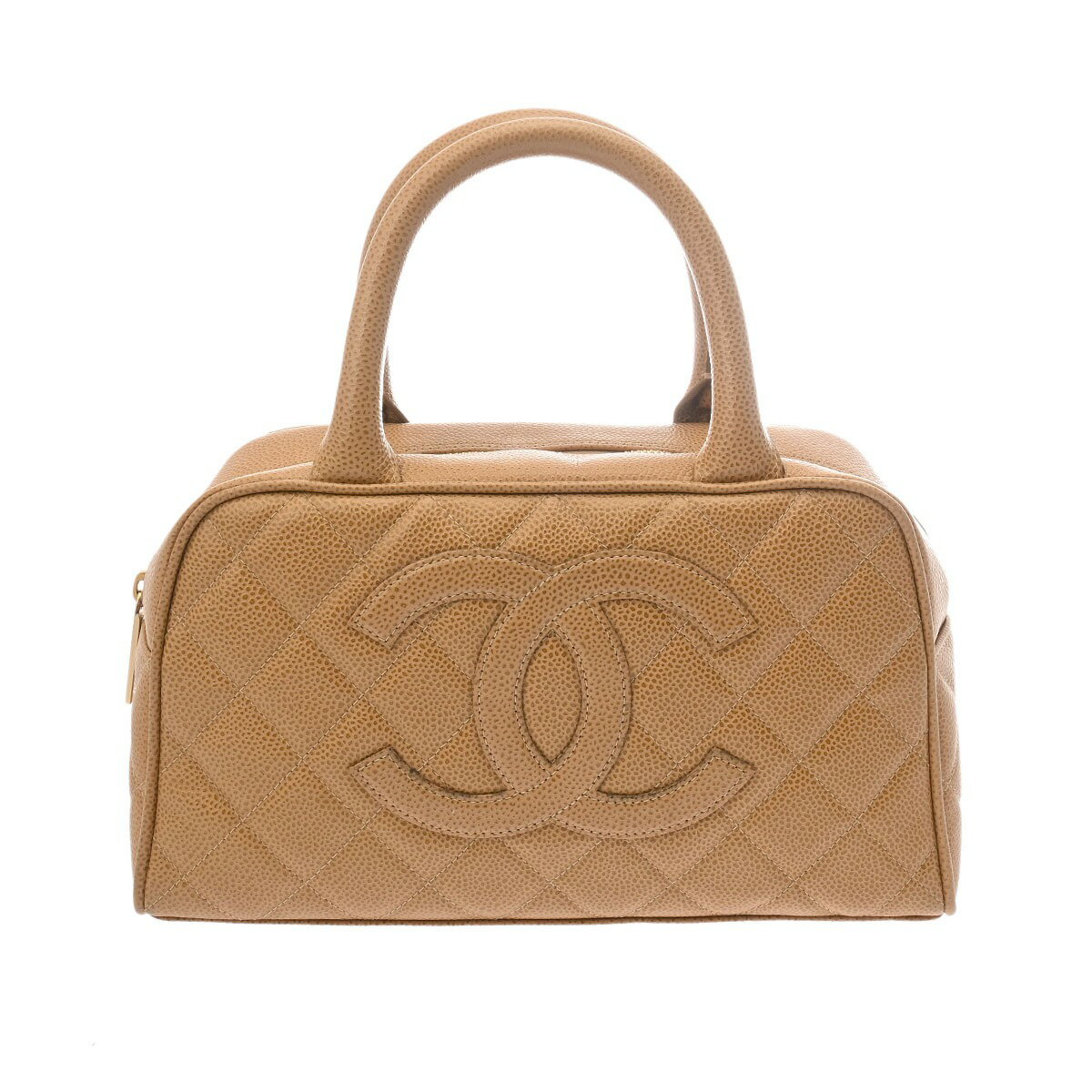 【〜9/24 最大3万円クーポン】シャネル CHANEL ミニボストンバッグ ベージュ A20996 キャビアスキン レディース ボストンバッグ chanel シャネル バッグ バック ブランド 【ローン36回払い無金利】【中古】