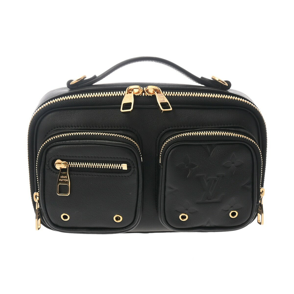 【〜9/26 最大4万円クーポン】ルイ ヴィトン LOUIS VUITTON ユーティリティクロスボディ ブラック M80450 カーフレザー ユニセックス ボディバッグ ヴィトンバッグ バック ブランド 【ローン36回払い無金利】【中古】