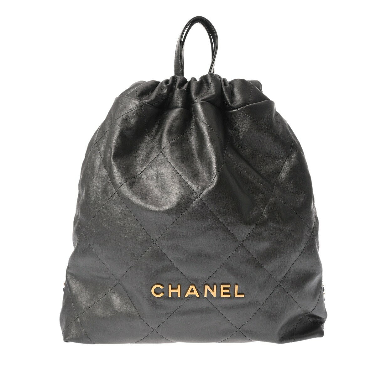【〜9/24 最大3万円クーポン】シャネル CHANEL マトラッセ ラージ バッグパック CHANEL22 グレー AS3313 シャイニーカーフスキン レディース リュック・デイパック chanel シャネル バッグ バック ブランド 【ローン36回払い無金利】【中古】