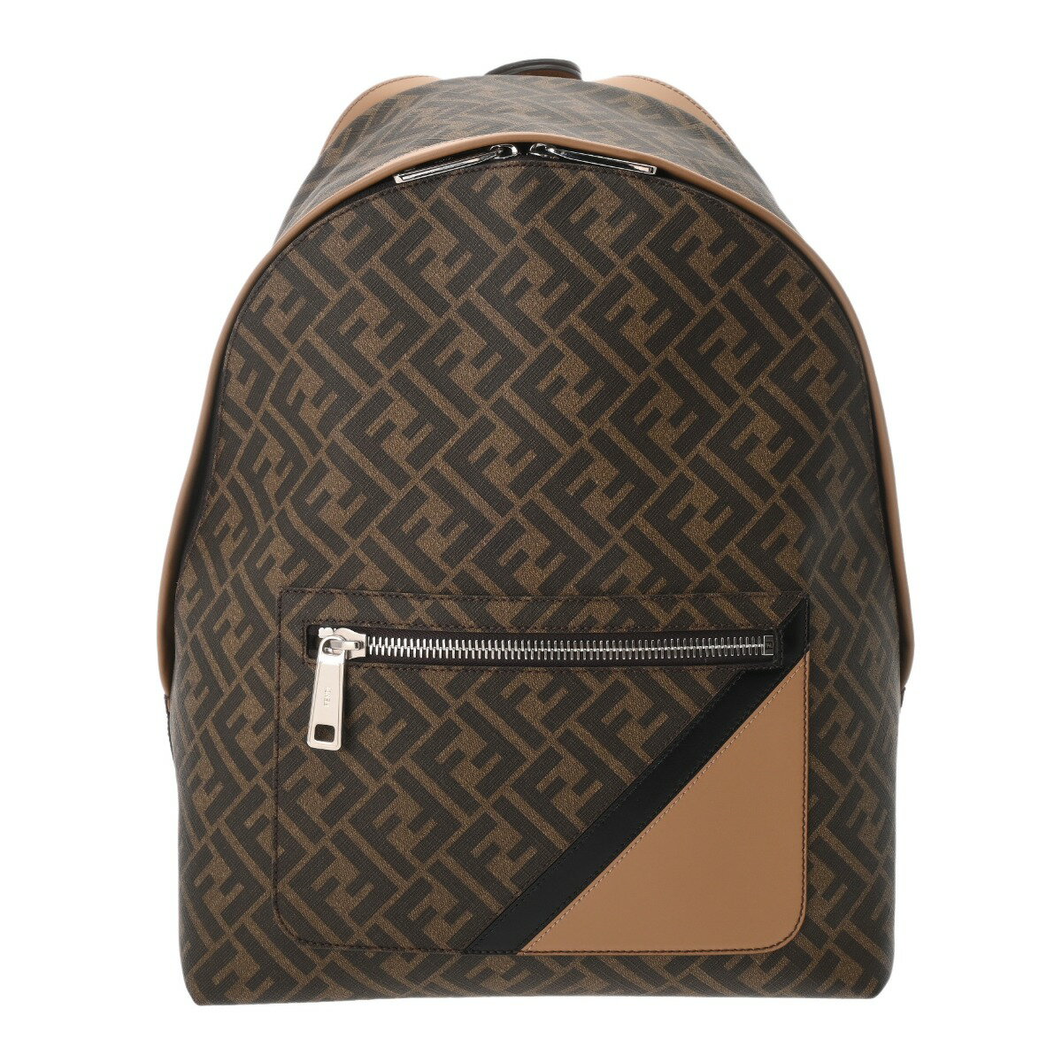 【〜9/26 最大4万円クーポン】フェンディ FENDI バックパック ダイアゴナル / ズッカ柄 ブラウン 7VZ076 A9XS 239-0501 FFファブリック/カーフレザー ユニセックス リュック・デイパック フェンディ リュック・デイパック バック ブランド 【ローン36回払い無金利】【中古】