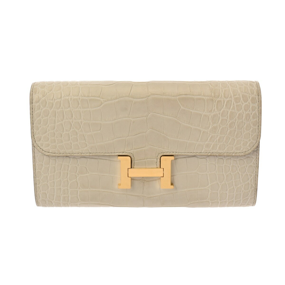 【〜9/26 最大4万円クーポン】エルメス HERMES コンスタンス ロングトゥーゴー ベトン アリゲーターマット レディース 長財布 エルメス 財布 ブランド 【ローン36回払い無金利】【中古】