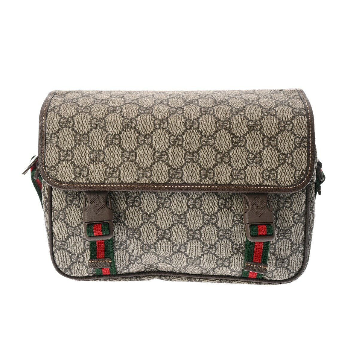 グッチ GUCCI ショルダーバッグ ベージュ/エボニー/ブラウン 760123 525040 GGスプリームキャンバス/レザー ユニセックス ショルダーバッグ グッチ ショルダーバッグ バック ブランド 【ローン48回払い無金利】【中古】