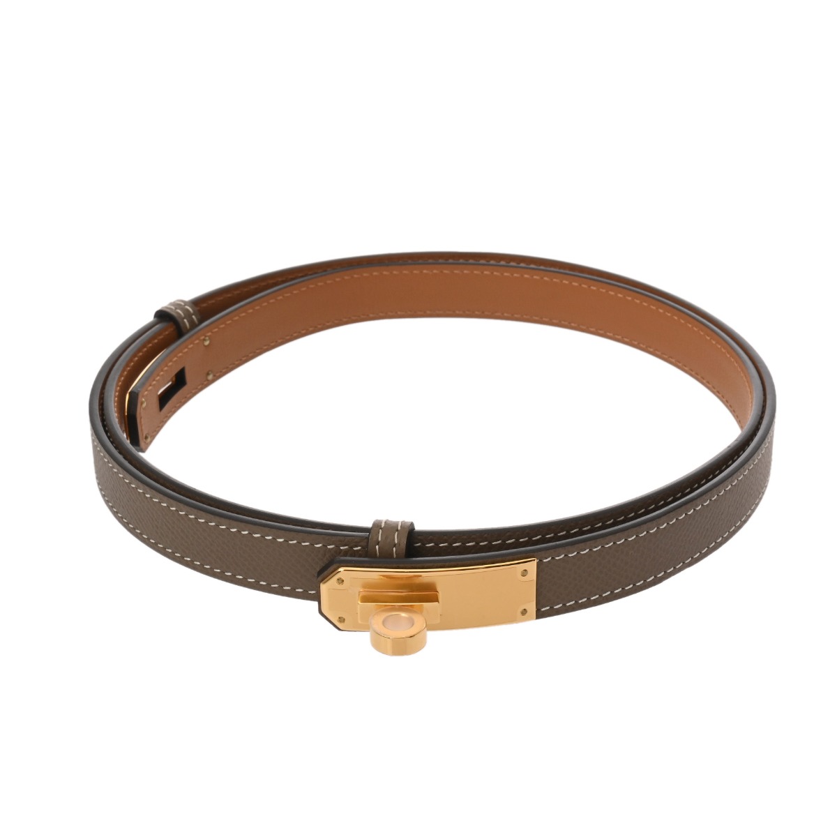 【〜9/24 最大3万円クーポン】エルメス HERMES ベルト ケリー 18 エトゥープ ヴォーエプソン レディース ベルト エルメス 【ローン36回払い無金利】【未使用】
