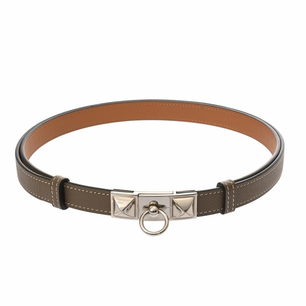 【〜9/24 最大3万円クーポン】エルメス HERMES ベルト リヴァル 18 エトゥープ ヴォーエプソン レディース ベルト エルメス 【ローン36回払い無金利】【中古】