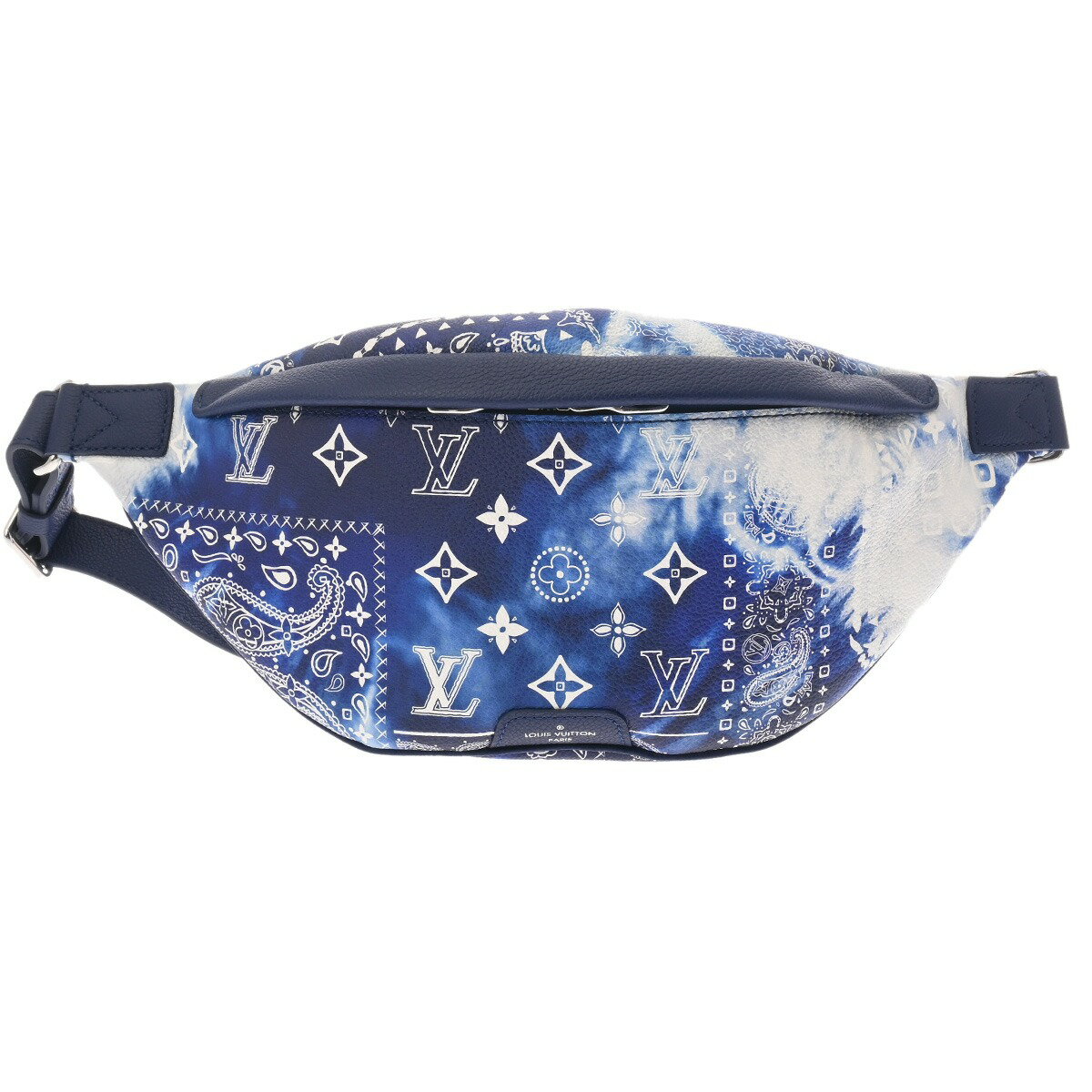【〜9/24 最大3万円クーポン】ルイ ヴィトン LOUIS VUITTON モノグラムバンダナ ディスカバリー バムバッグ PM ブルー系 M20587 レザー レディース ボディバッグ ヴィトンバッグ バック ブランド 【ローン36回払い無金利】【中古】