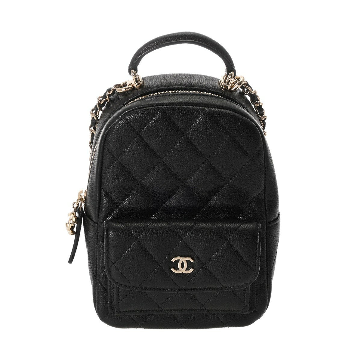 【〜9/24 最大3万円クーポン】シャネル CHANEL マトラッセ クラシック ミニ バックパック ブラック AP3753 グレインドカーフスキン レディース リュック・デイパック chanel シャネル バッグ バック ブランド 【ローン36回払い無金利】【中古】