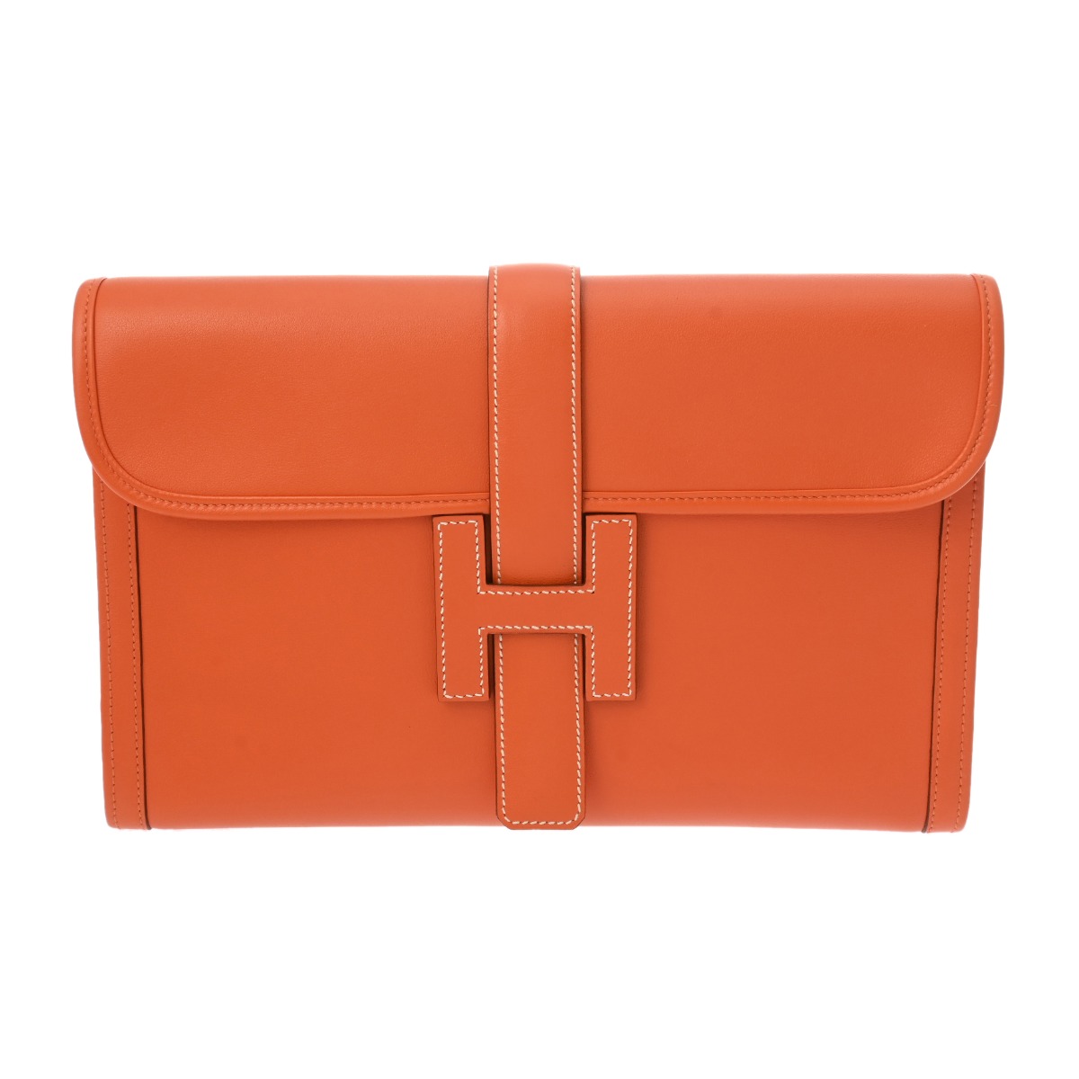 【〜9/24 最大3万円クーポン】エルメス HERMES ジジェ PM オレンジ ヴォーガリバー レディース クラッチバッグ エルメス バッグ バック ブランド 【ローン36回払い無金利】【中古】