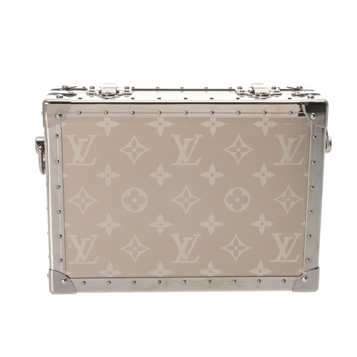 ルイ ヴィトン LOUIS VUITTON モノグラムチタン クラッチ・ボックス トランク 2WAYショルダー シルバー M20101 チタン メンズ クラッチバッグ ヴィトンバッグ バック ブランド 【ローン48回払い無金利】【中古】