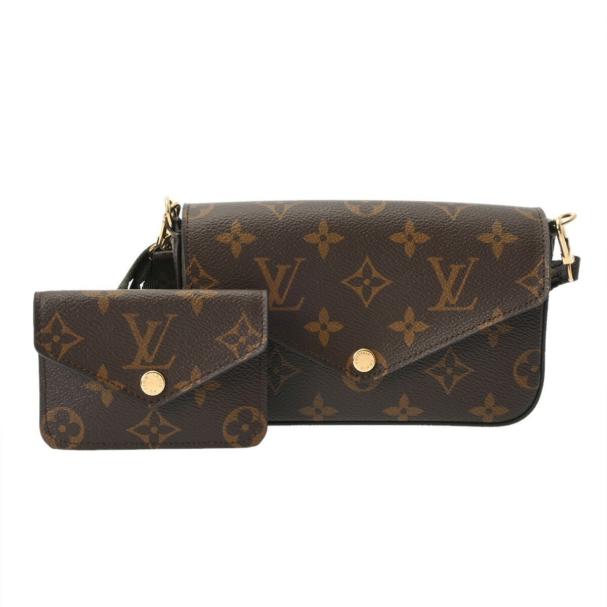 ルイ ヴィトン LOUIS VUITTON モノグラム ミュルティ ポシェット フェリシー カーキ M80091 モノグラムキャンバス ユニセックス ショルダーバッグ ヴィトンバッグ バック ブランド 【ローン48回払い無金利】【中古】