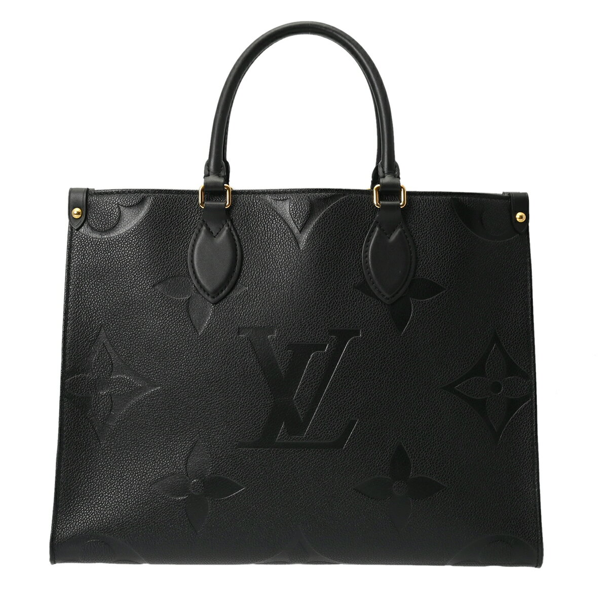 【〜12/11 最大3万円クーポン】ルイ ヴィトン LOUIS VUITTON モノグラムアンプラント オンザゴー MM ノワール M45595 レザー ユニセックス トートバッグ ヴィトンバッグ バック ブランド 【ローン48回払い無金利】【中古】