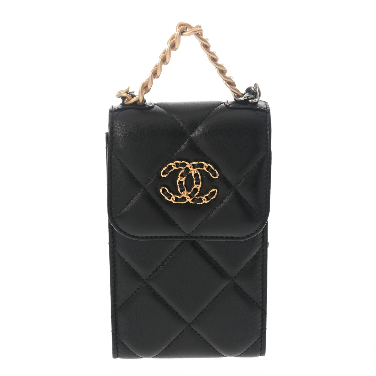 シャネル CHANEL マトラッセ フラップフォンケース ブラック AP1773 シャイニーラムスキン レディース その他バッグ chanel シャネル バッグ バック ブランド 【ローン48回払い無金利】【中古】